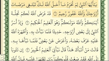 066 سورة التحريم _مكتوبة_ بصوت الشيخ أيمن رشدي سويد