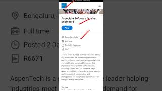 AspenTech is hiring for Associate Software Quality Engineer Freshers job Updates Telugu Job Updates