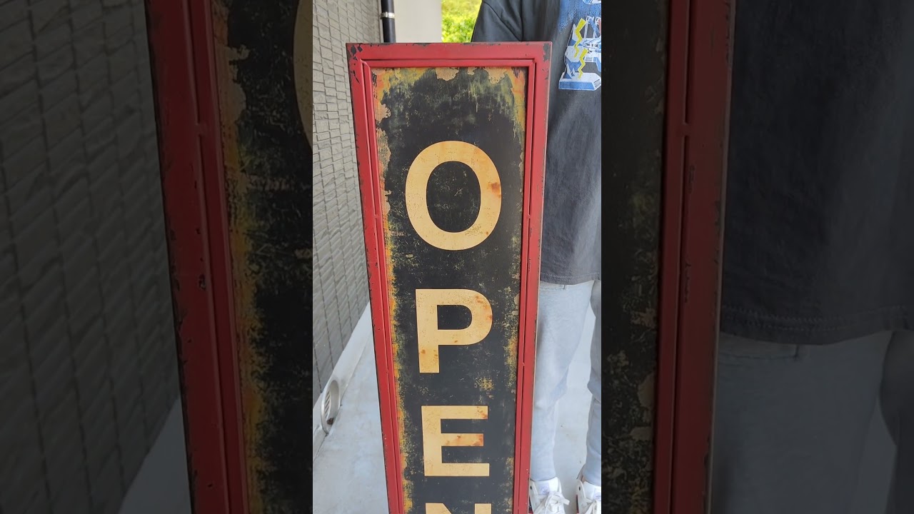 オープン 看板 店舗用 屋外 アンティーク プレート 大きい OPEN