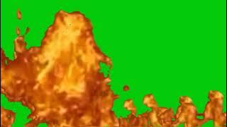 Green screen api berkobar - nyala api