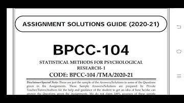 BPCC 104 Ignou Solved Assignment 2020-21
