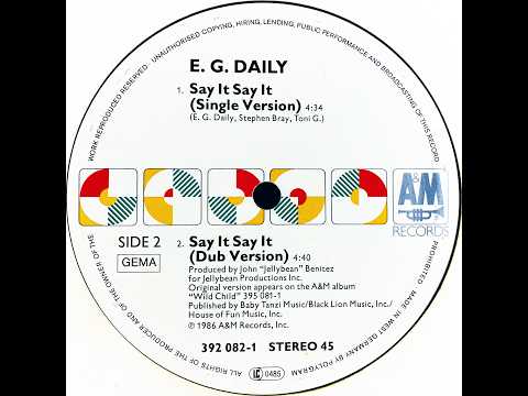 E.G. Daily • Say It, Say It (Dub Version) (1986)