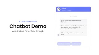 Chatbot Demo Video | TalkCraft