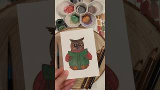 Peachtober Day 16: Owl 🦉✨ #Inktober #Peachtober #Inktober2024 #inkdrawing #owldrawing