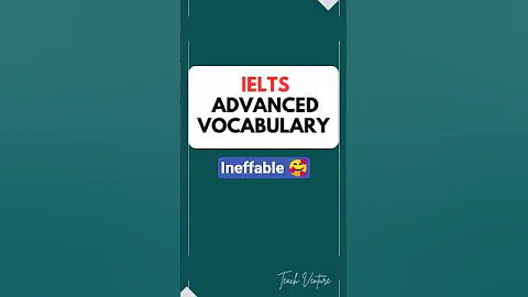 Daily IELTS Word: Ineffable - meaning+ examples #shorts #spokenenglish