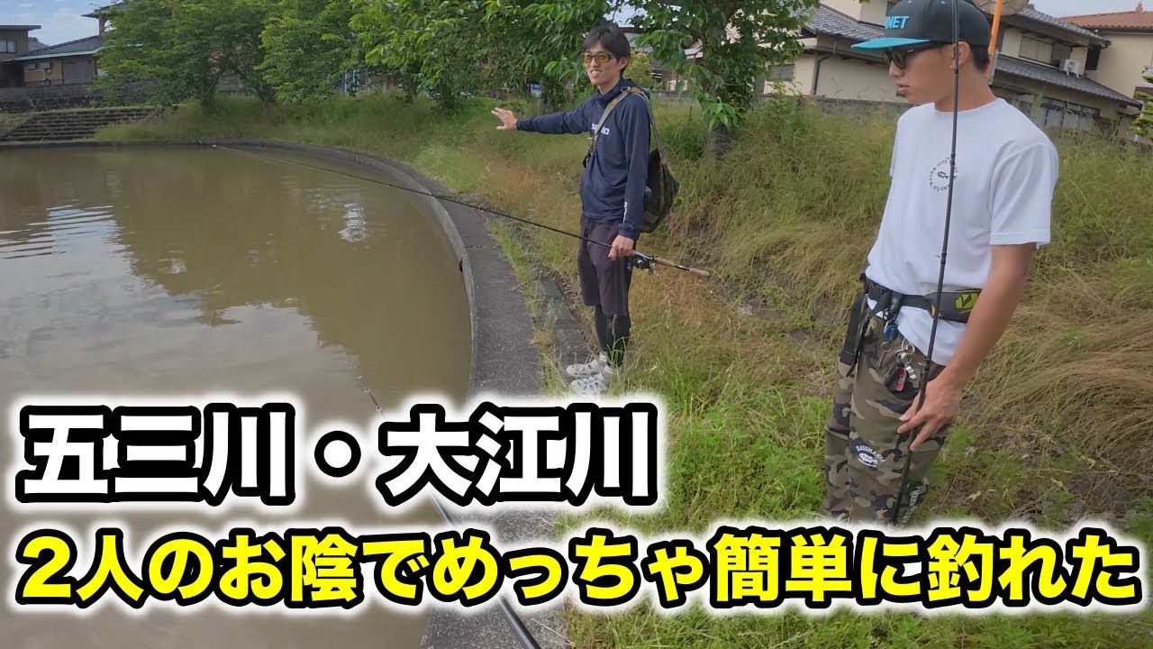 五三川と大江川バス釣り。ガイドしてもらったらあっさり釣れてビックリ！