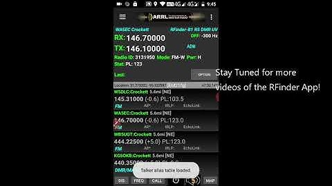 Loading DMR Database in the RFinder App || RFinder B1