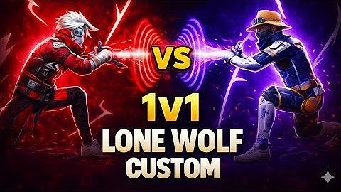 1v1 LONE WOLF CUSTOM RANDOM PLAYER ⚡| OP GAMEPLAY 🔥|