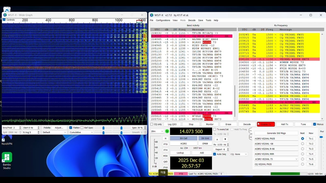 Yaesu FT-991A에 WSJT-X 설치 및 FT8 교신 - FT8 Communication with Yaesu FT-991A using WSJT-X