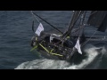 The podium for Alex Thomson on Hugo Boss - Transat New York Vendée