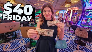 I Tried the $40 Slot Strategy in Vegas To Pay For My Dinner!