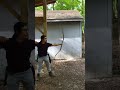Movie Archery: Shooting multiple arrows at once #archer #archery #trickshots #shortsfeed #thumbdraw