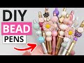 Beaded pen tutorial  diy bubblegum bead pens