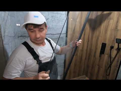 Как смонтировать душевую ширму КВАДРО BLACK 90*90