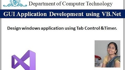 Design windows application using Tab Control &Timer.