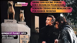 Akibat Punahnya Spesies Anjing dan Kucing - Alur Cerita Film Qonquest Planet Apes - Film Ke 4