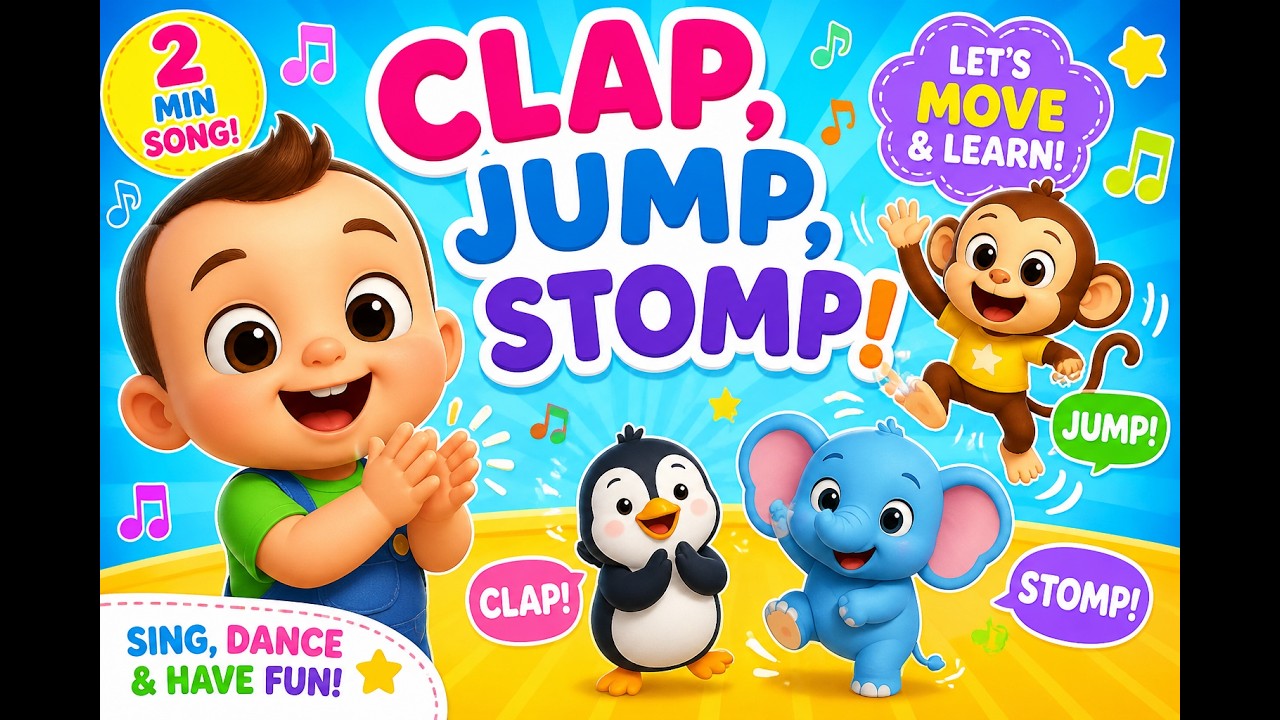 Clap Clap Jump Jump! | Fun Learning Song for Toddlers - YouTube