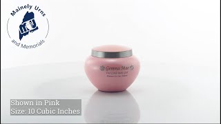 Odyssey Paw Print Pink Solid Brass Cremation Urn Keepsake
