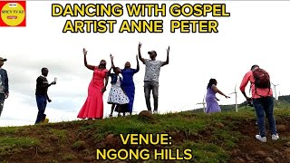 SEE HOW I DANCED WITH GOSPEL ARTIST @annpeter3030 AT NGONG HILLS IN KAJIADO AT HER VIDEO SHOOT.