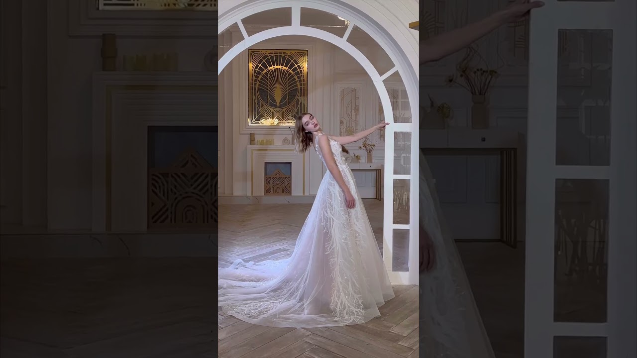 Bridal Toronto Spotlight: A-Line Wedding Dress with Sequinned Elegance  