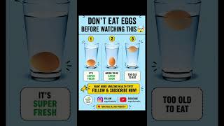 Don’t Eat Eggs Before Watching This 😳 | Egg Freshness Test Revealed!