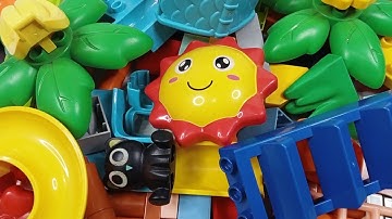 Satisfying building blocks marble run ☆ Build a marble track with lego duplo