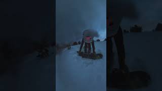 Night splitboarding