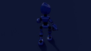Blender 3D - 60fps robot walk animation + FREESTYLE