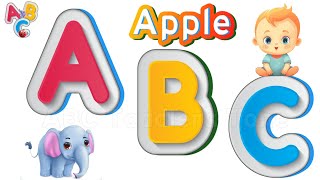 Alphabet song for toddlers | a for apple | abc phonics song | nursery rhymes #abcd