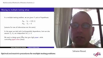 Saharon Rosset: Optimal and maximin procedures for multiple testing problems
