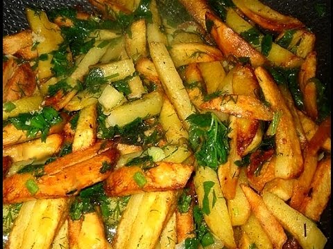 Видео рецепт Жареная картошка с капустой