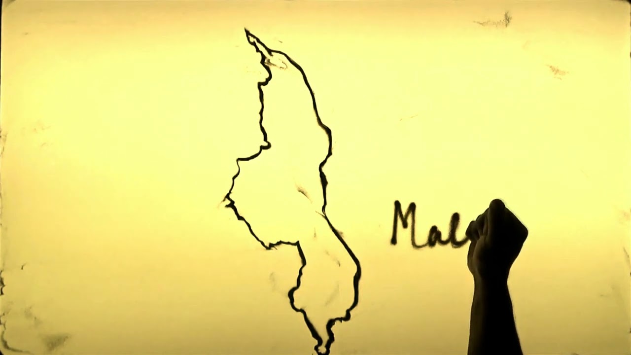 Malawi Outline Map Sand Art Video, National Anthem of Malawi