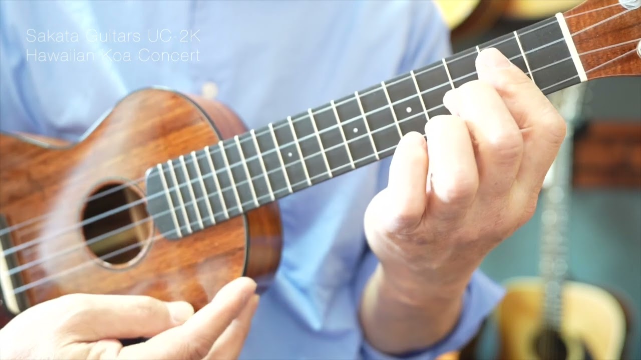 Sakata Guitars UC 2K Hawaiian Koa Concert - YouTube