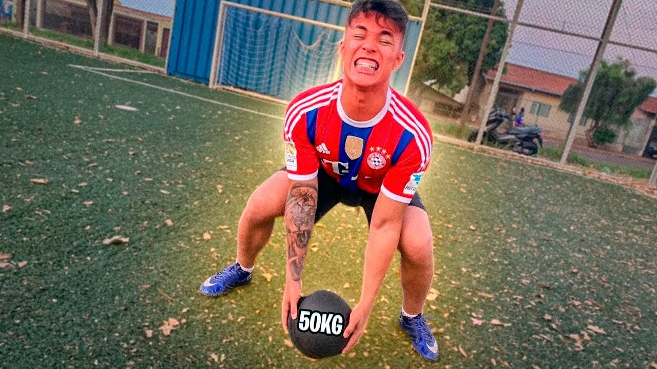 JOGUEI COM A BOLA MAIS PESADA DO MUNDO!!
