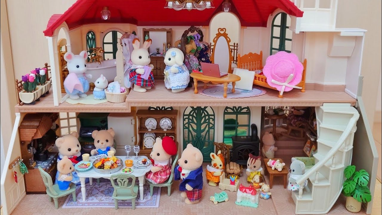 シルバニアファミリー きらめく水辺の赤い屋根のお家 リーメント つくるんです ミニチュア sylvanianfamilies calicocritters