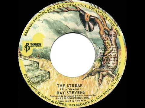 1974 HITS: The Streak - Ray Stevens (a #1 record--stereo 45) - YouTube