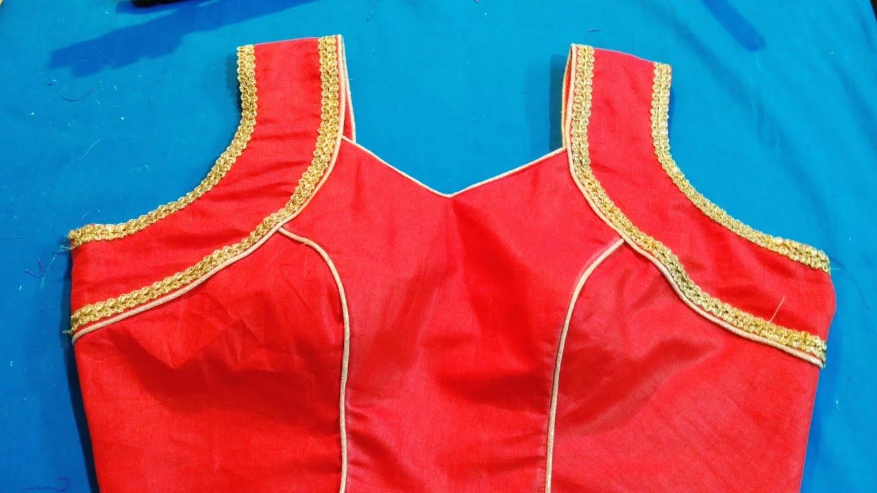 Sleeveless princess cut blouse cutting and stitching in hindi (part2