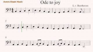 Ode To Joy- Easy Cello Sheet Music