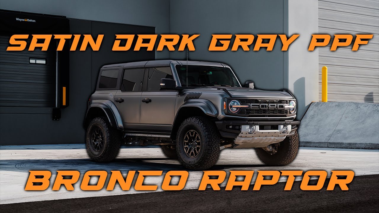 2025 Ford Bronco Raptor Gets Wrapped In Dark Satin PPF From PurePPF ...