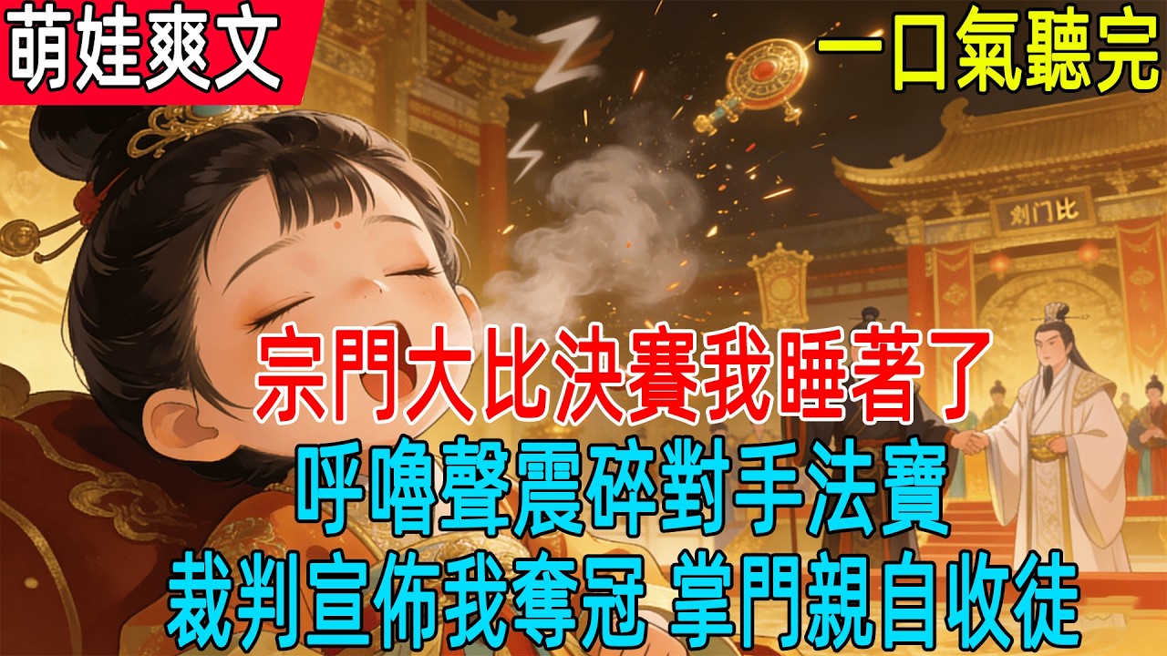 【完結小說】宗門大比決賽我睡著了，呼嚕聲震碎對手法寶，裁判宣佈我奪冠掌門親自收徒#有聲書 #萌寶 #小說 #萌娃 #爽文#古言#穿越