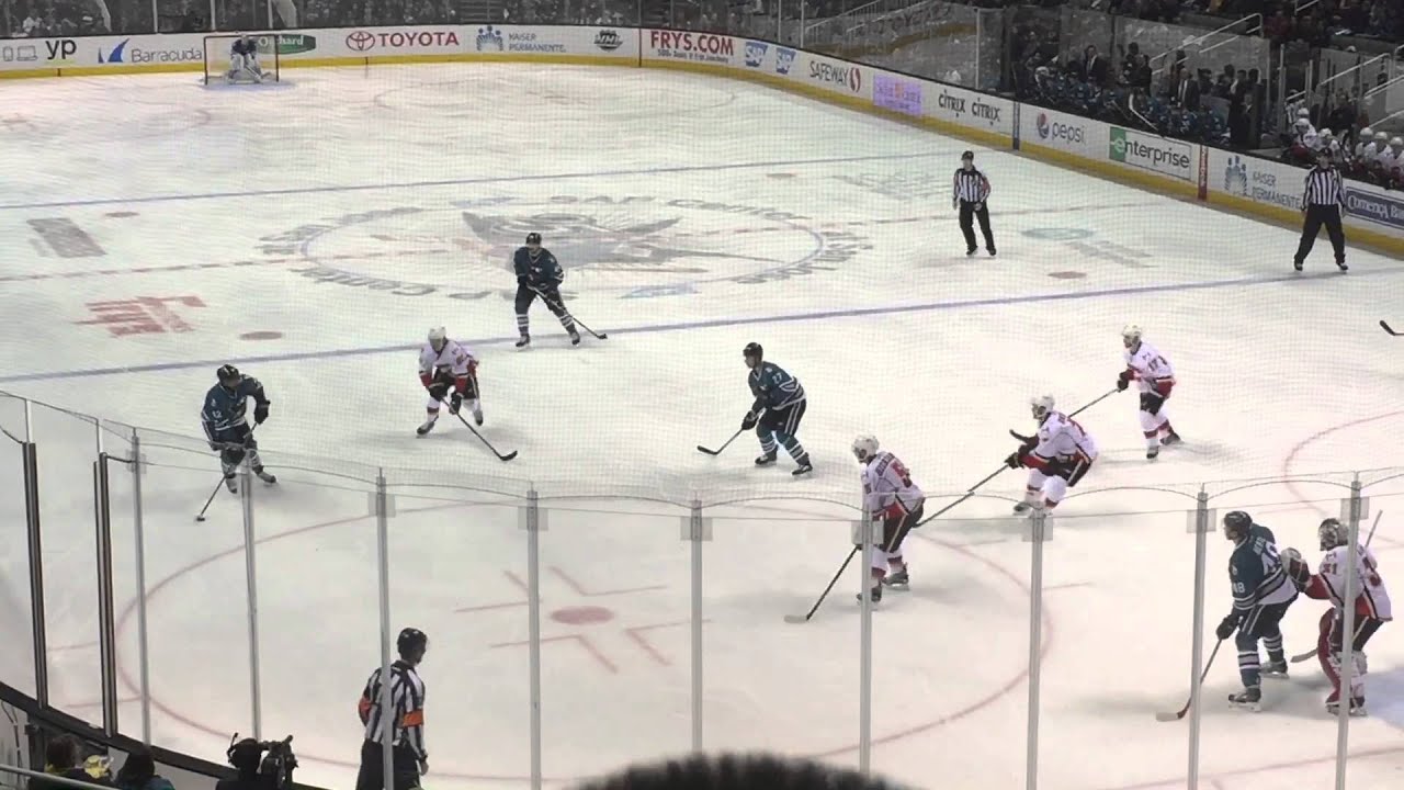 San Jose Sharks goal at SAP Center - YouTube