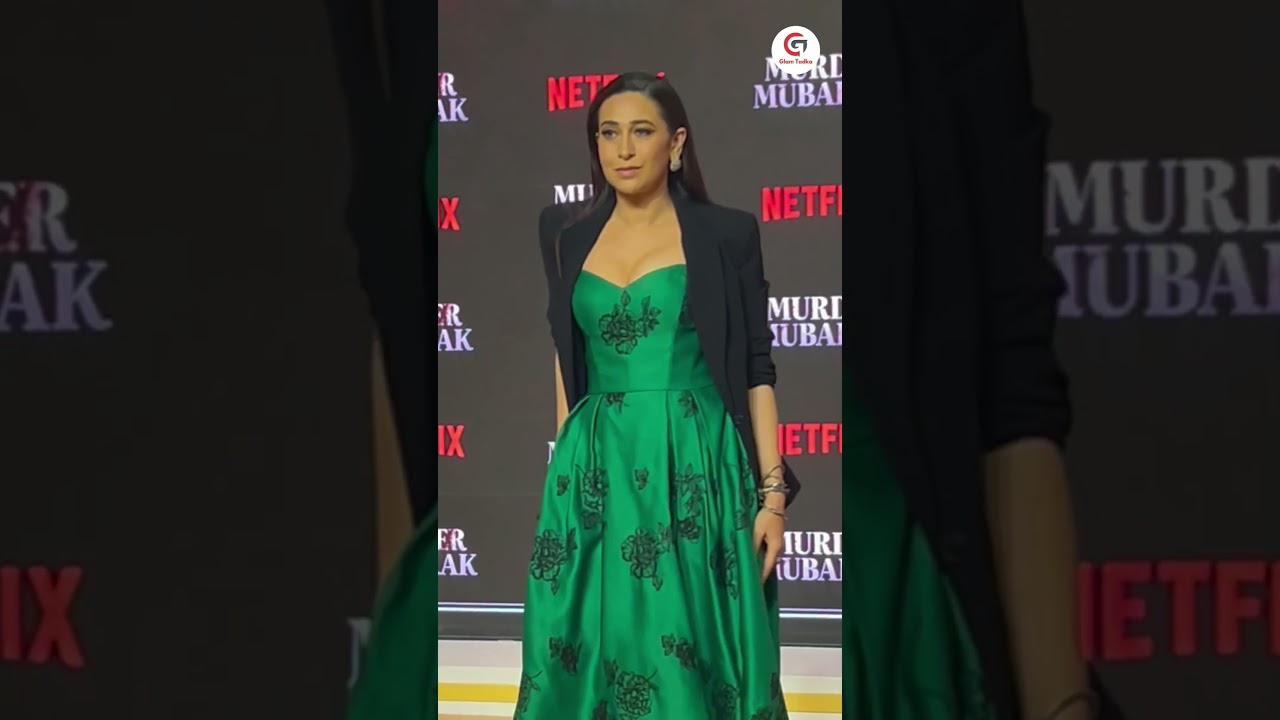 "Karishma Kapoor mesmerizes at the 'Murder Mubarak' trailer launch, adding her timeless elegance