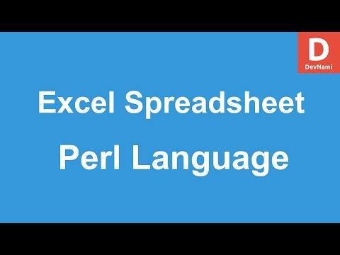 Perl Programming Create Excel Spreadsheet