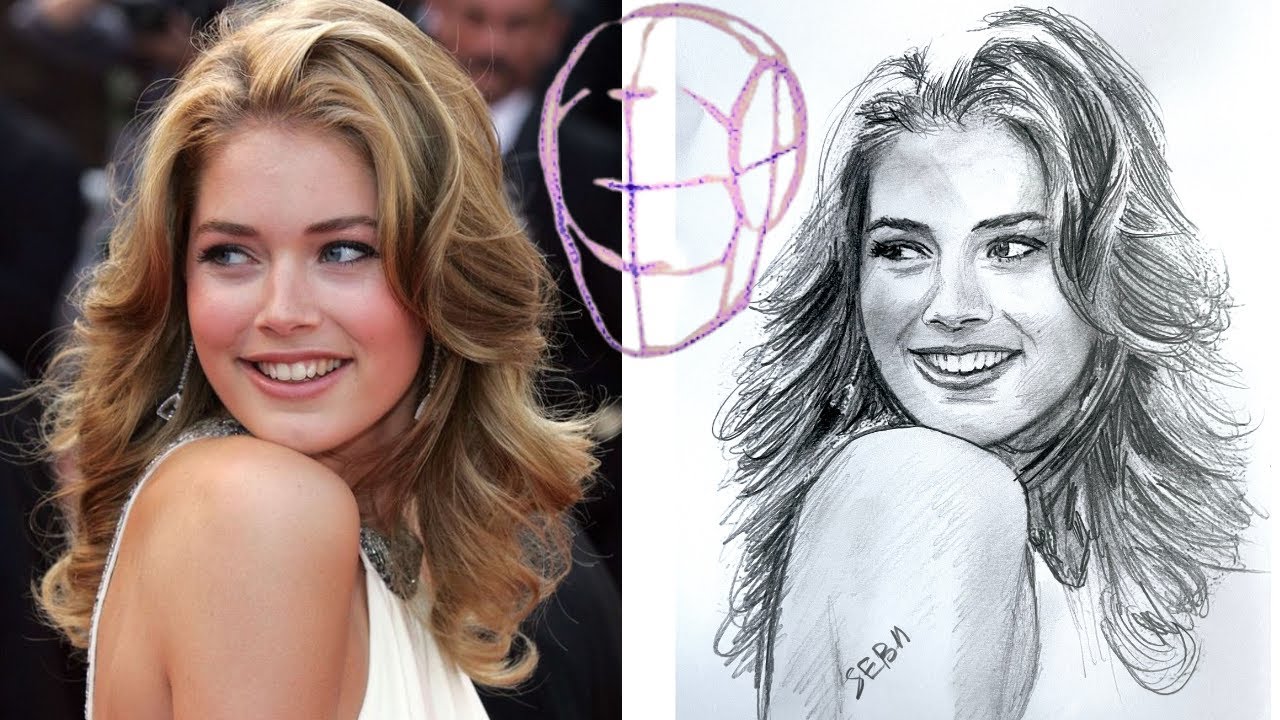 How to draw a portrait with the Loomis method step by step without fail ...