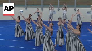 Dancers rehearse ahead of flame lighting ceremony for Paris Olympics 2024