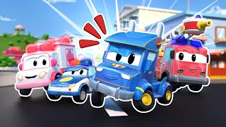 Super Truck Teams with the EMERGENCY VEHICLES! | Rescue episode by Super Truck - Car City Universe 28,708 views 2 days ago 19 minutes