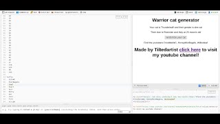 Making a Warrior cats generator using perchance-[NS]