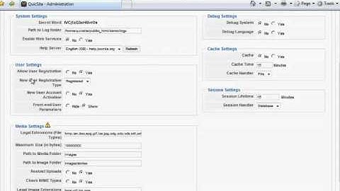 Joomla Tutorial Global Configuration