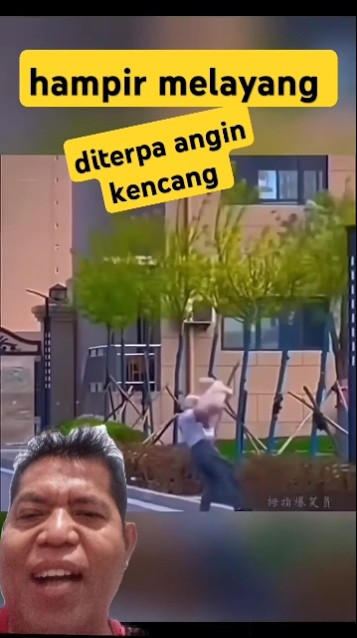 floating in a strong wind #laugh #funny #funny #gokil
