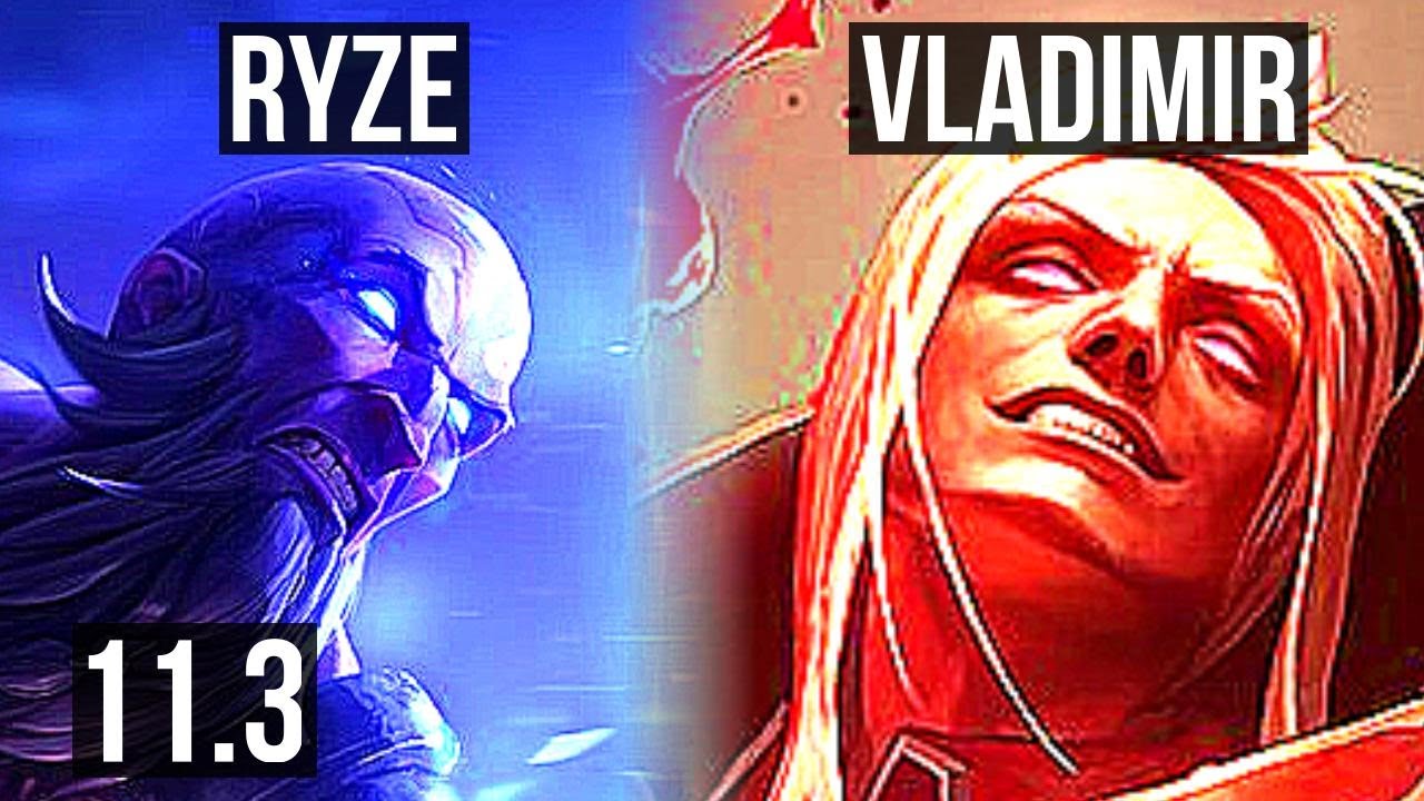 RYZE vs VLADIMIR (MID) (DEFEAT) | Rank 3 Ryze, Dominating | NA Challenger | v11.3